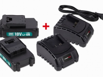 POWEB9090 - Sada 2x baterie 18V LI-ION 1.5Ah  plus  2x nabíječka