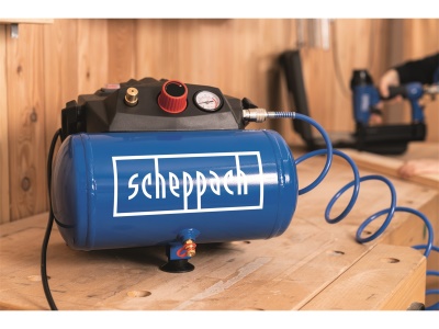 Scheppach HC 06 - kompaktní bezolejový kompresor 6 L / 8 bar