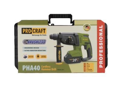 Aku vrtací kladivo Procraft PHA40 SDS Plus