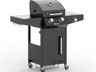 Riwall PRO RGG 21 - plynový gril 10 kW se dvěma hořáky a bočním vařičem