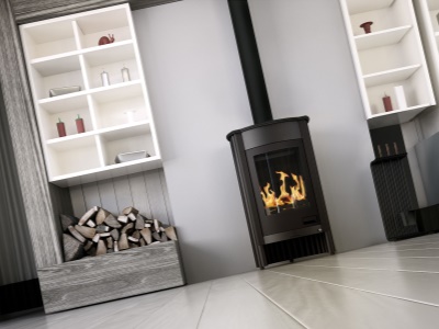 HS Flamingo MEDIE I černá - krbová kamna