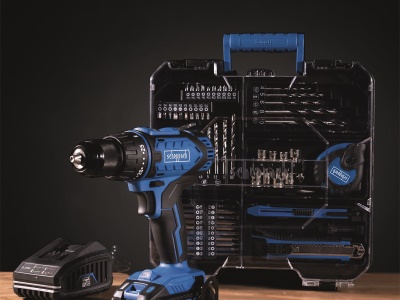 Scheppach C-DTB74/1-X - 20 V IXES set aku vrtacího šroubováku a 74 ks příslušenství