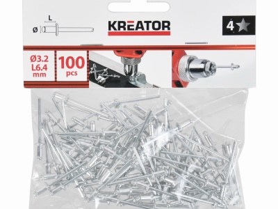 KRTH62702 - Trhací nýty 3,2x6,4mm 100ks