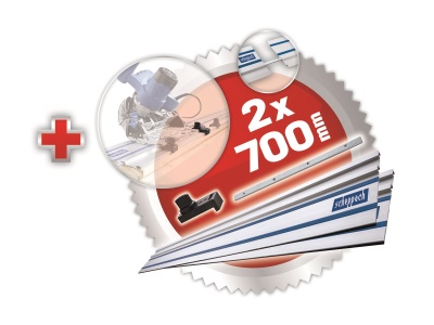 Scheppach PL 55 ponorná pila + 2x vodící lišta 700mm + ochrana proti překlopení + spojka lišt