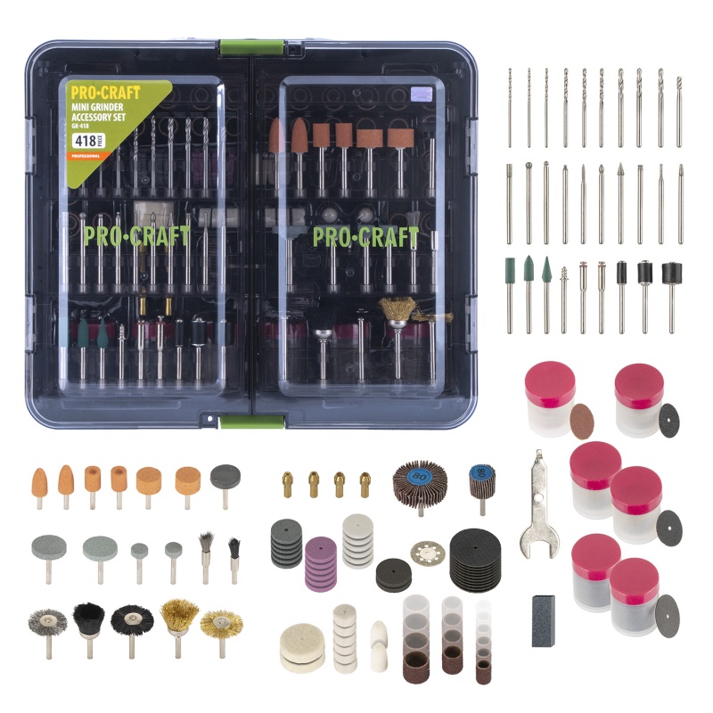 Sada nástavců na přímou brusku Procraft GK-418