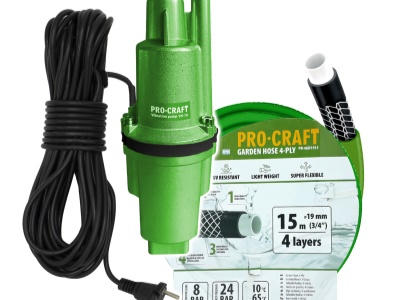 Vibrační čerpadlo Procraft VN-18 sada s hadicí 15m 3/4" PR-4GH1915