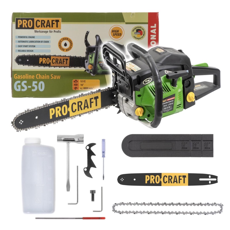 Benzínová řetězová pila Procraft GS-50