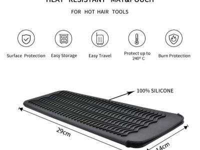 WQ20231219 - Silikonová podložka - pouzdro pro žehličku na vlasy