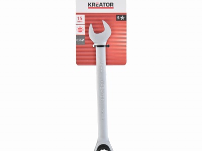 KRTH30508 - Oboustranný klíč očko-ráčna/otevřený 15 mm