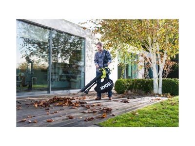 Ryobi OBV18 - aku 18V bezuhlíkový foukač/vysavač ONE+ (bez baterie a nabíječky)