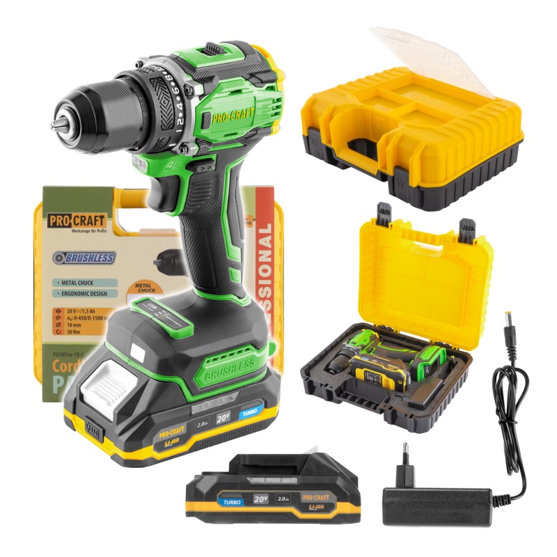 Aku vrtací šroubovák Procraft PA18Pro