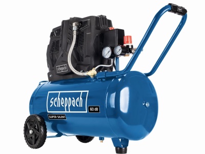 Scheppach HC 51 Si - tichý bezolejový dvouválcový kompresor 50 l
