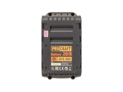 Baterie akumulátorová 20V Li-ion, 8000mAh Procraft 20/8