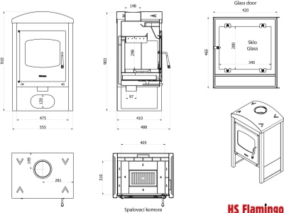 HS Flamingo STAVANGER - krbová kamna