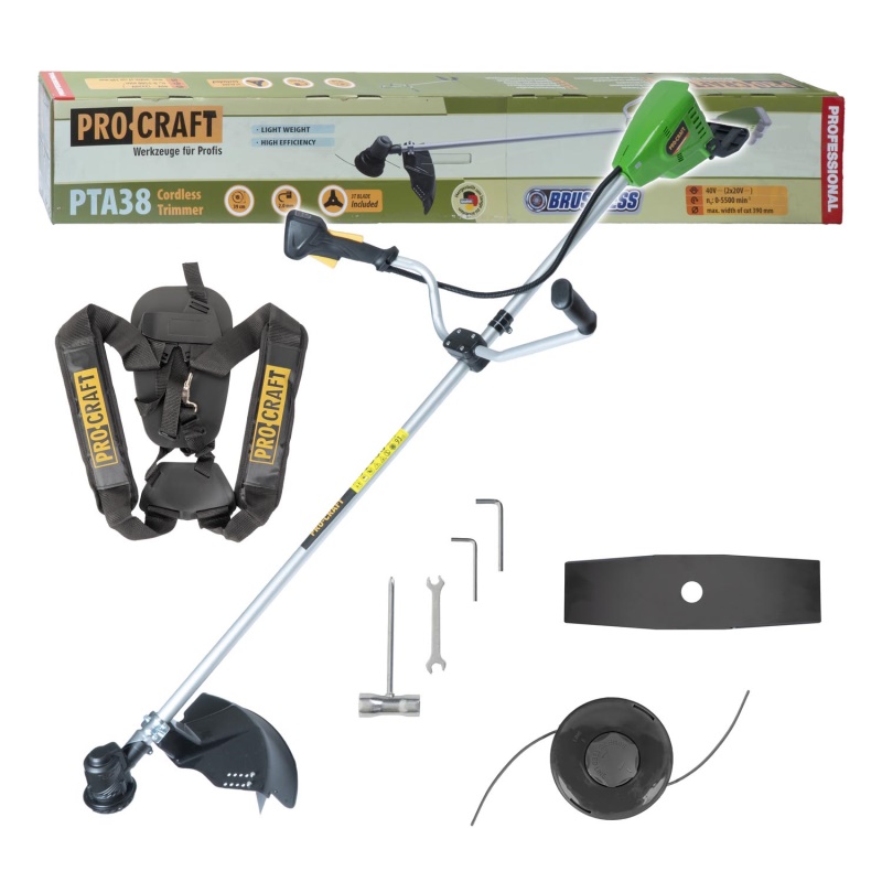 Aku křovinořez Procraft PTA38 (bez baterie a nabíječky)