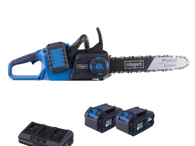 Scheppach BC-CS355DUO-X-SET XL2 - 2x20 V IXES aku řetězová pila + 2x 4Ah baterie + duální nabíječka 4,5 A