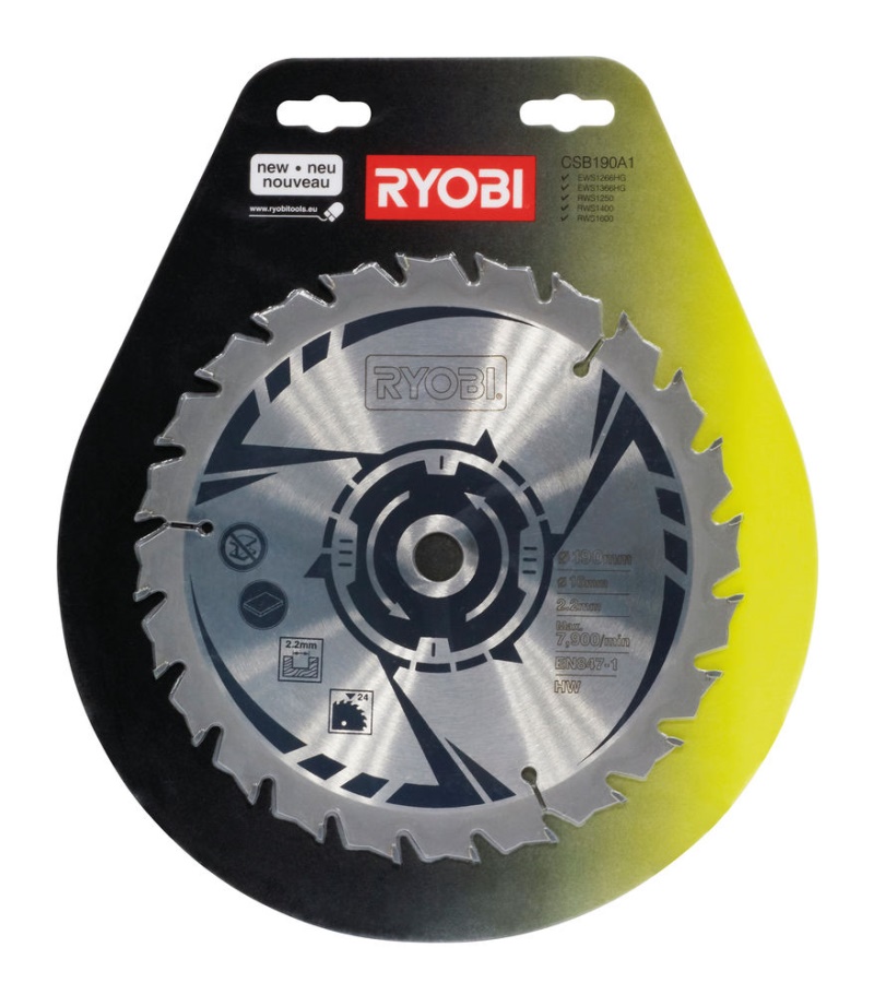 Ryobi CSB190A1 - pilový kotouč pr. 190 mm (pro RWS1250, RWS1400, RWS1600)