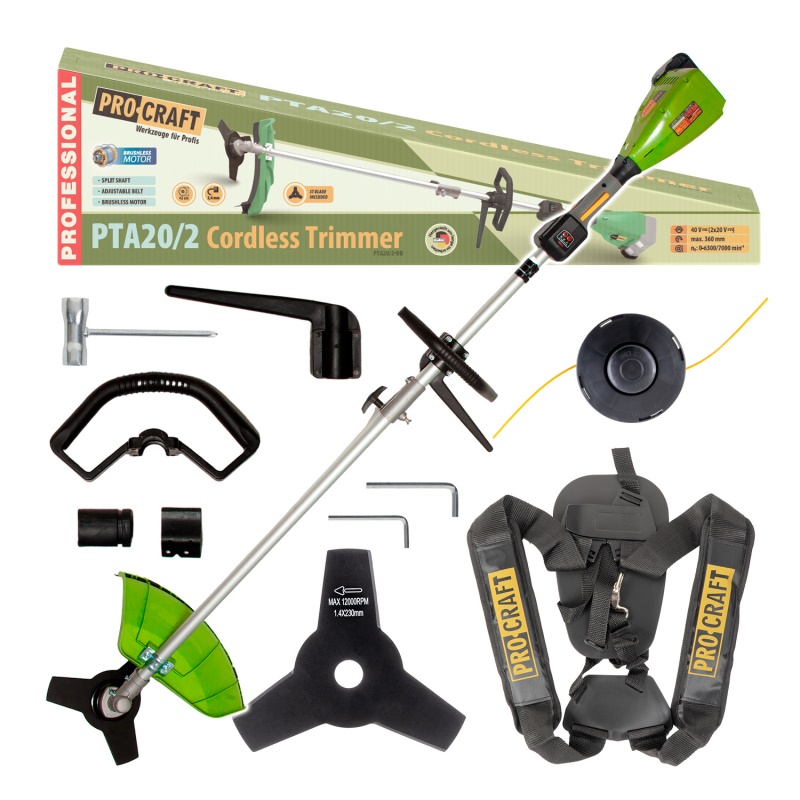 Aku křovinořez Procraft PTA20/2 bez akumulátoru a nabíječky