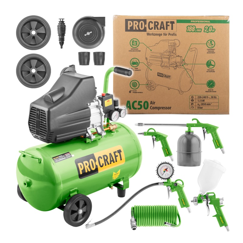 Kompresor Procraft AC50 + sada příslušenství