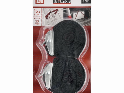 KRTH40802 - Upínací popruh se sponou 100kg / 2,5m (sada 2ks)