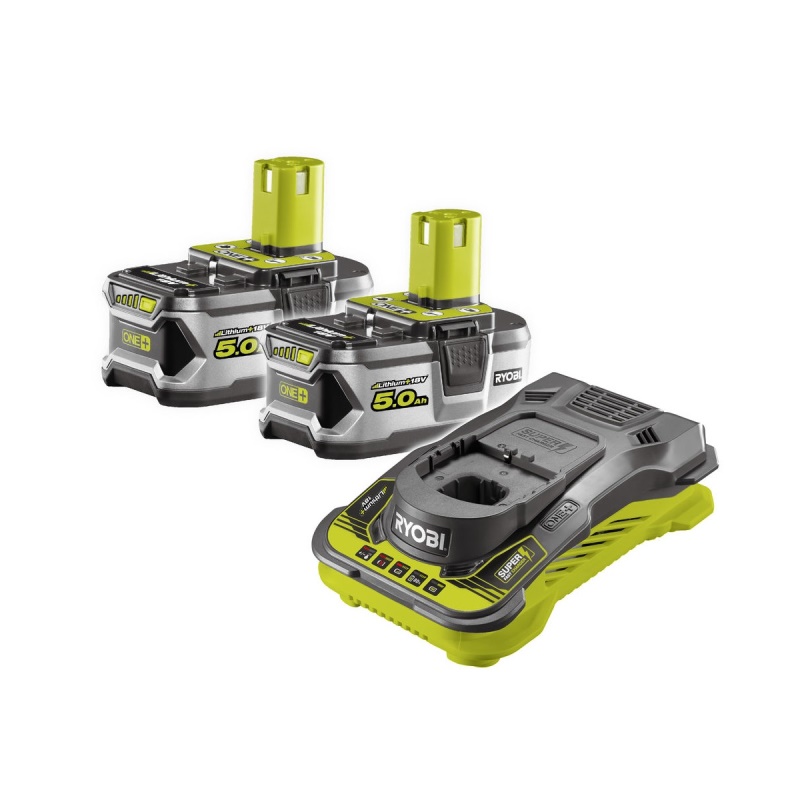 Ryobi RC18150-250 - sada 2x 18 V lithium iontová baterie 5 Ah s rychlonabíječkou RC18150 ONE+