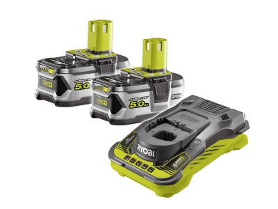 Ryobi RC18150-250 - sada 2x 18 V lithium iontová baterie 5 Ah s rychlonabíječkou RC18150 ONE+