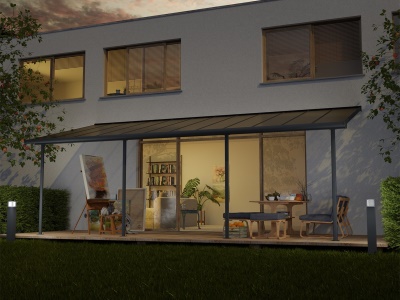 Palram - Canopia Capri 4200 antracit 3 x 4,25 - hliníková (montovaná) pergola