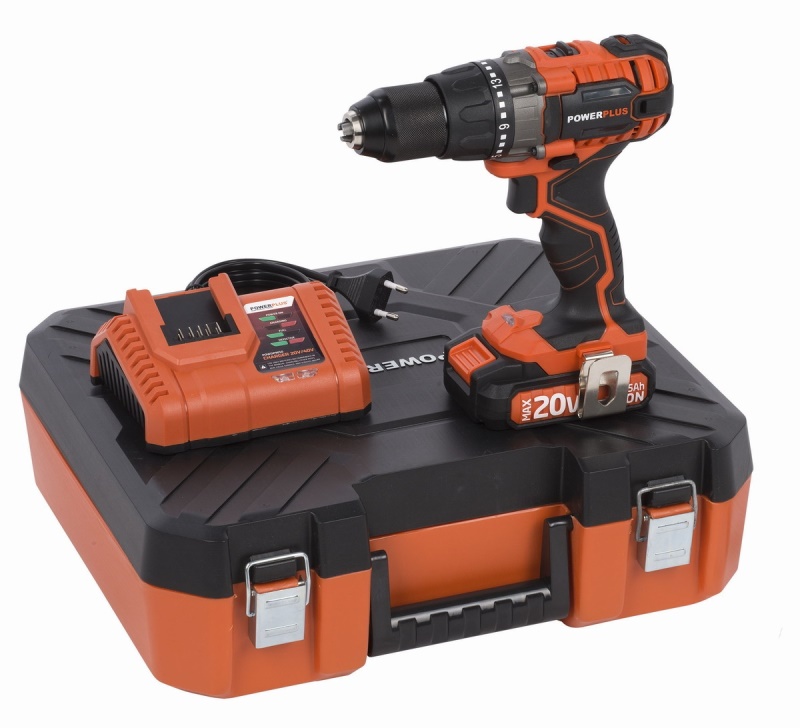 POWDP1515 - Aku šroubovák / vrtačka   plus  Nabíječka 20V/40V  plus  baterie 20V LI-ION
