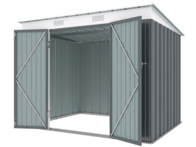 Riwall PRO RMSP 6x8 Anthracite - zahradní domek kovový 2,4 x 1,8 m s pultovou střechou antracit