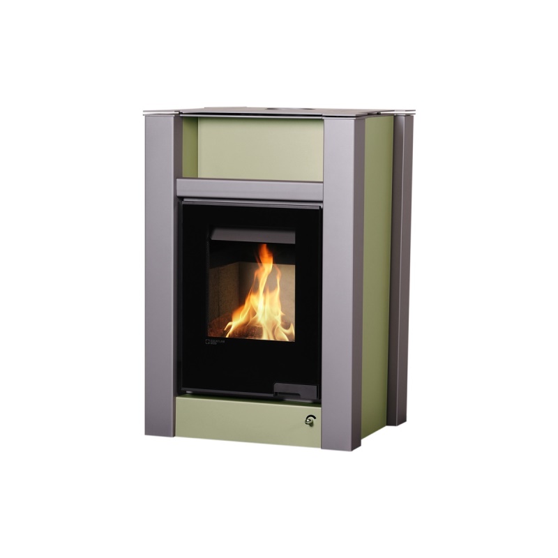HS Flamingo LEND 11 olivová - teplovzdušná krbová kamna