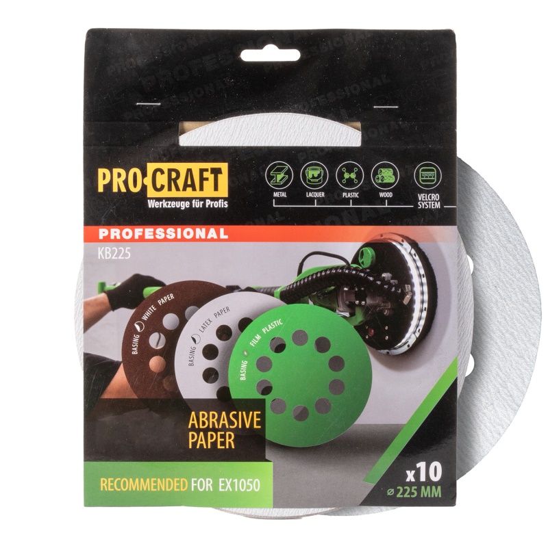 Brusný výsek (papír) 10 ks. Procraft КB225.180