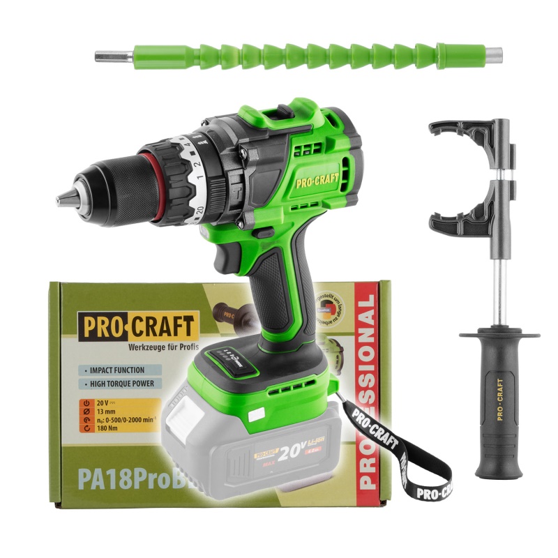 Aku vrtací šroubovák Procraft PA18ProBL (bez baterie a nabíječky)