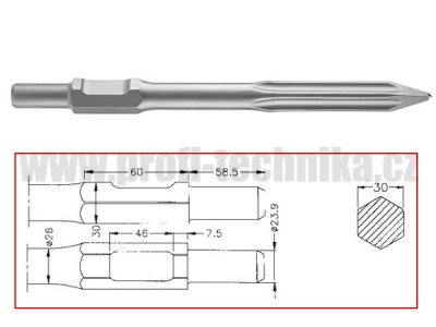 Hawera 265032 - Špice 400 mm samoostřící šestihran 30 mm 