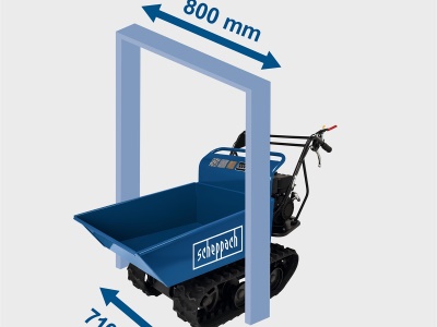 Scheppach DP 4500 - pásový přepravník 400 kg s mechanickým sklápěním korby