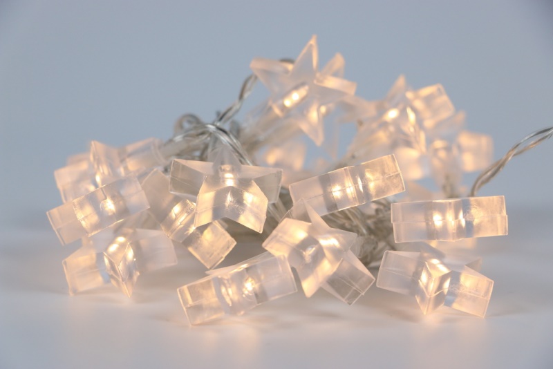 Řetěz hvězdy Bílá 20 LED