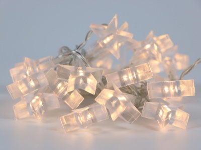 Řetěz hvězdy Bílá 20 LED