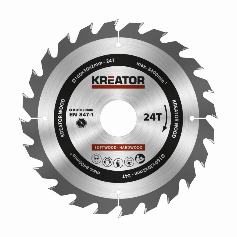 KRT020408 - Pilový kotouč na dřevo 160mm, 24T
