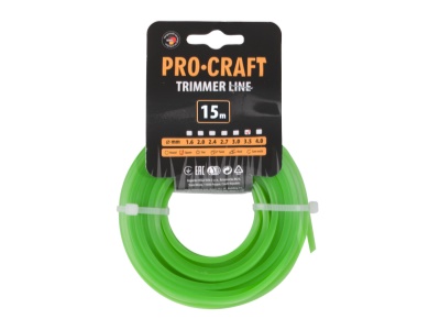 Struna žací  (3.5mm) (15m) čtverec PROCRAFT KV-3.5/15