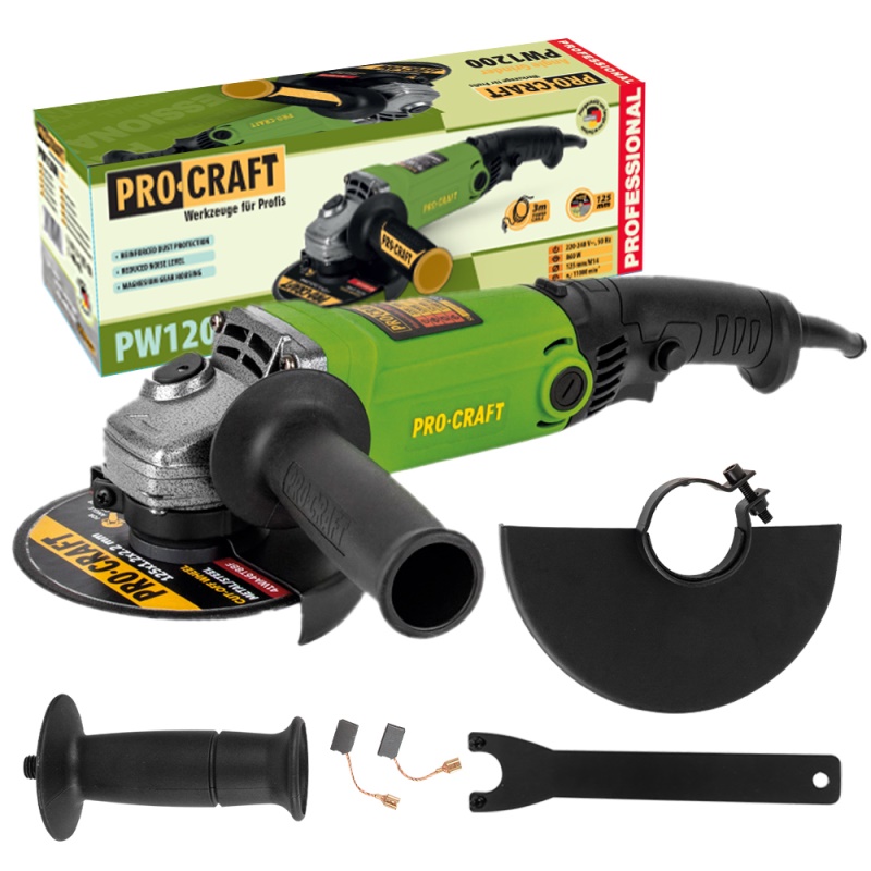 Úhlová bruska Procraft PW1200 (PW860), 125mm