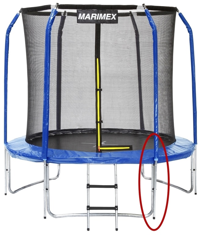 Stojna ochranné sítě dolní k trampolínám 366 cm od r.2016