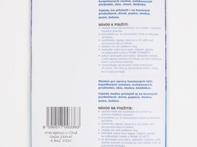 Sada záplat na bazénovou folii