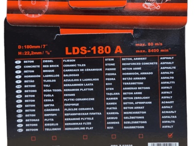 DWT LDS-180 A - diamantový segmentový řezný kotouč ( 180 x 22,2 mm )