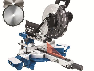 Scheppach HM 254 - pokosová pila s potahem a laserem + 2. kotouč