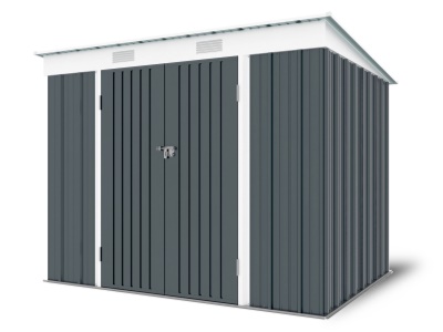 Riwall PRO RMSP 6x8 Anthracite - zahradní domek kovový 2,4 x 1,8 m s pultovou střechou antracit