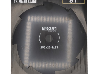 Nůž křovinořezu (kotouč) (D255*25.4) 8T PROCRAFT