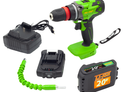 Procraft aku sada nářadí 20V 6dílů 2 x baterie 2.0Ah s nabíječkou