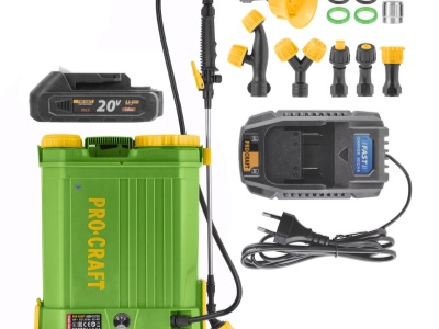 AKU postřikovač Procraft AS20-12 sada s baterií 20V 2Ah a nabiječkou