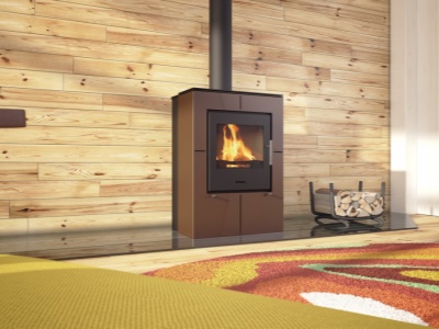 HS Flamingo Evenes hnědá sametová - krbová kamna