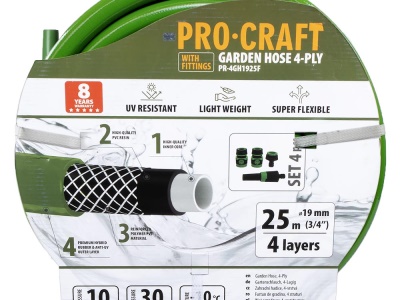 Zelená zahradní hadicí Procraft PR-4GH1925F