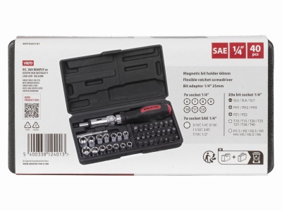 KRTH30101 - Ráčnový šroubovák 40 ks sada